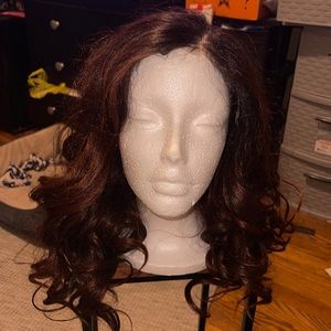 Beautiful copper red lace front wig